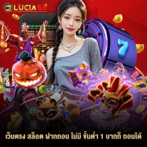 lucia68 เว็บตรงสล็อตฝากถอนไม่มีขั้นต่ำ 1 บาทก็ถอนได้